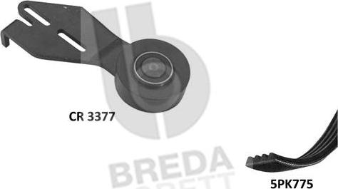 Breda Lorett KCA0009 - Поликлиновый ременный комплект autospares.lv