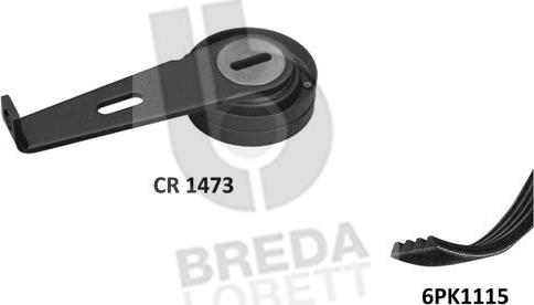 Breda Lorett KCA0002 - Поликлиновый ременный комплект autospares.lv