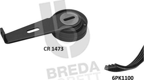 Breda Lorett KCA0014 - Поликлиновый ременный комплект autospares.lv