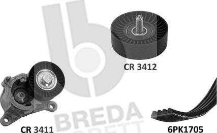 Breda Lorett KCA0018 - Поликлиновый ременный комплект autospares.lv