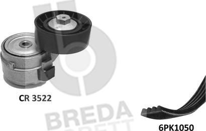 Breda Lorett KCA0012 - Поликлиновый ременный комплект autospares.lv