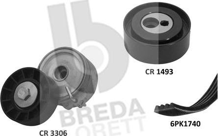 Breda Lorett KCA0038 - Поликлиновый ременный комплект autospares.lv