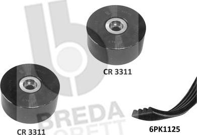 Breda Lorett KCA0037 - Поликлиновый ременный комплект autospares.lv