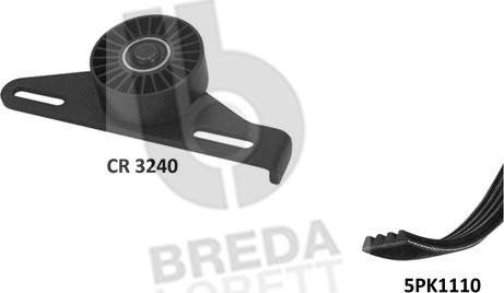 Breda Lorett KCA0025 - Поликлиновый ременный комплект autospares.lv