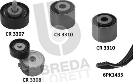 Breda Lorett KCA0021 - Поликлиновый ременный комплект autospares.lv