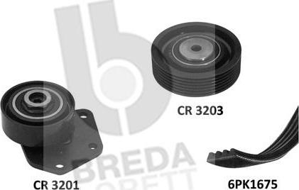 Breda Lorett KCA0027 - Поликлиновый ременный комплект autospares.lv