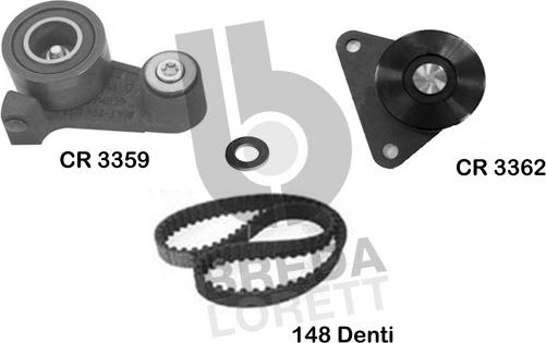 Breda Lorett KCD0401 - Комплект зубчатого ремня ГРМ autospares.lv