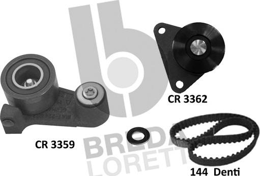 Breda Lorett KCD0403 - Комплект зубчатого ремня ГРМ autospares.lv