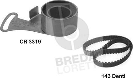 Breda Lorett KCD0411 - Комплект зубчатого ремня ГРМ autospares.lv