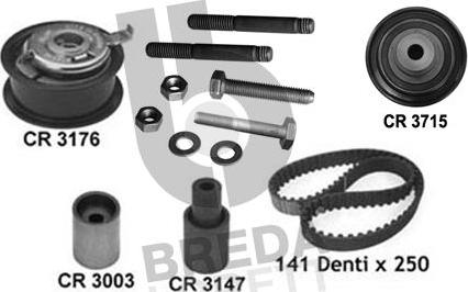 Breda Lorett KCD0598 - Комплект зубчатого ремня ГРМ autospares.lv