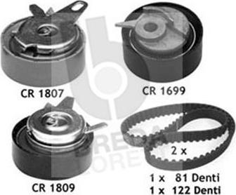 Breda Lorett KCD0606 - Комплект зубчатого ремня ГРМ autospares.lv