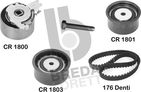 Breda Lorett KCD0614 - Комплект зубчатого ремня ГРМ autospares.lv