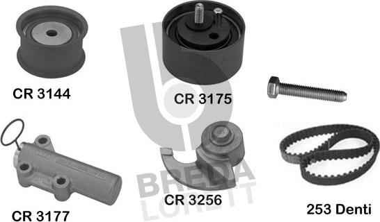 Breda Lorett KCD0616 - Комплект зубчатого ремня ГРМ autospares.lv