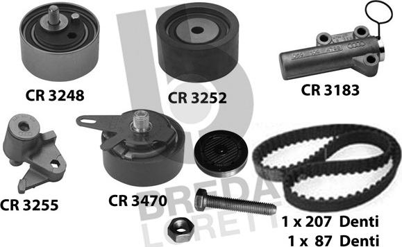 Breda Lorett KCD0634 - Комплект зубчатого ремня ГРМ autospares.lv