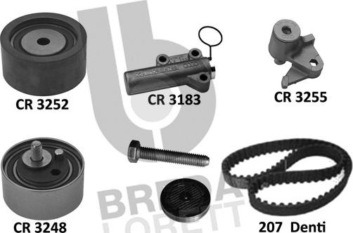 Breda Lorett KCD0670 - Комплект зубчатого ремня ГРМ autospares.lv