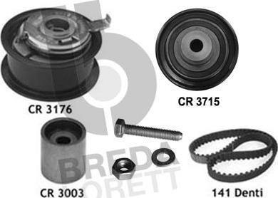 Breda Lorett KCD0050 - Комплект зубчатого ремня ГРМ autospares.lv