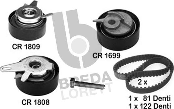 Breda Lorett KCD0064 - Комплект зубчатого ремня ГРМ autospares.lv