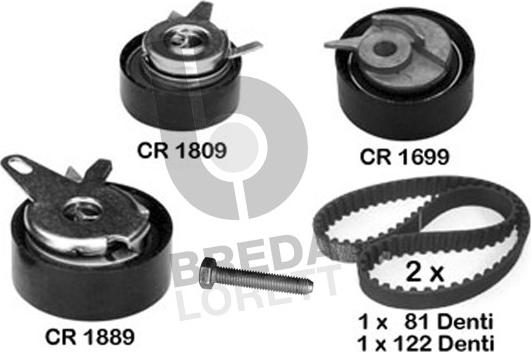 Breda Lorett KCD0066 - Комплект зубчатого ремня ГРМ autospares.lv