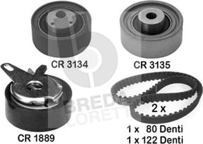 Breda Lorett KCD0008 - Комплект зубчатого ремня ГРМ autospares.lv