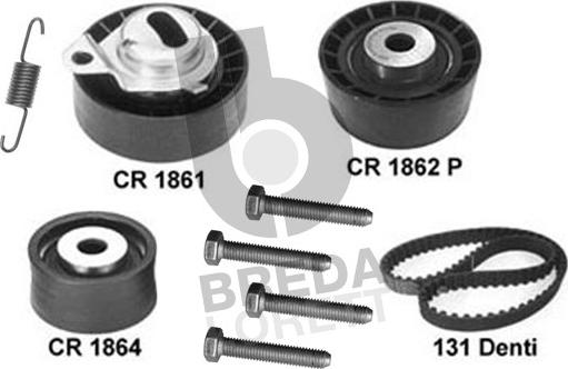 Breda Lorett KCD0015 - Комплект зубчатого ремня ГРМ autospares.lv