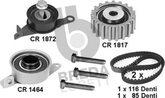 Breda Lorett KCD0010 - Комплект зубчатого ремня ГРМ autospares.lv