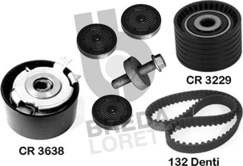 Breda Lorett KCD0036 - Комплект зубчатого ремня ГРМ autospares.lv