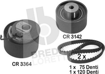 Breda Lorett KCD0073 - Комплект зубчатого ремня ГРМ autospares.lv