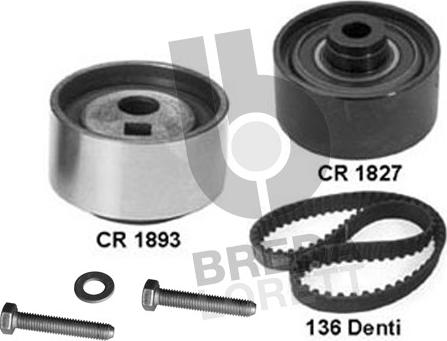 Breda Lorett KCD0102 - Комплект зубчатого ремня ГРМ autospares.lv