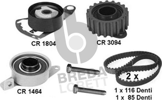 Breda Lorett KCD0362 - Комплект зубчатого ремня ГРМ autospares.lv