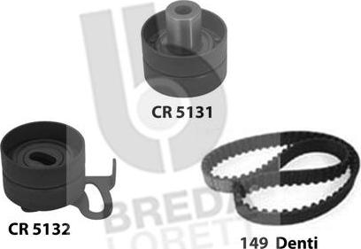 Breda Lorett KCD0303 - Комплект зубчатого ремня ГРМ autospares.lv