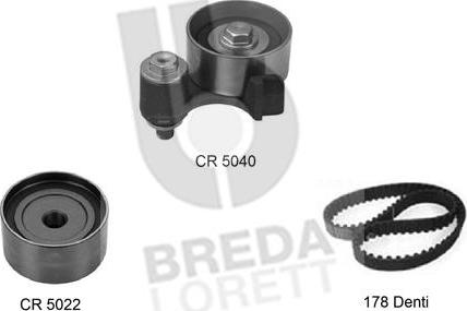 Breda Lorett KCD0211 - Комплект зубчатого ремня ГРМ autospares.lv