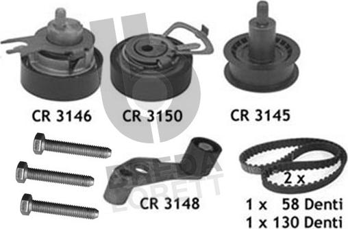 Breda Lorett KCD0288 - Комплект зубчатого ремня ГРМ autospares.lv