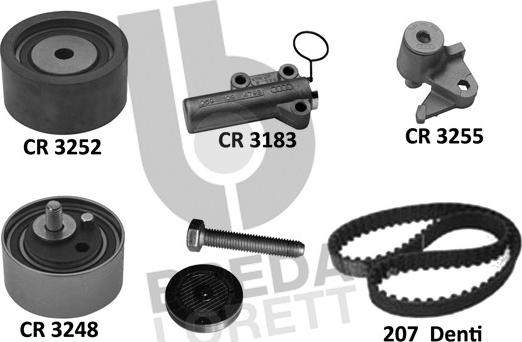 Breda Lorett KCD0793 - Комплект зубчатого ремня ГРМ autospares.lv