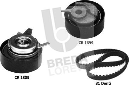 Breda Lorett KCD0750 - Комплект зубчатого ремня ГРМ autospares.lv