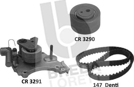 Breda Lorett KCD0763 - Комплект зубчатого ремня ГРМ autospares.lv