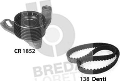 Breda Lorett KCD0708 - Комплект зубчатого ремня ГРМ autospares.lv