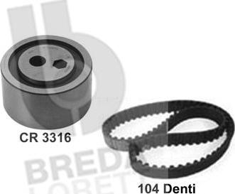 Breda Lorett KCD0716 - Комплект зубчатого ремня ГРМ autospares.lv