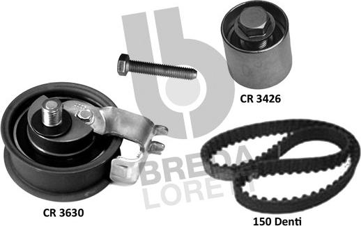 Breda Lorett KCD0730 - Комплект зубчатого ремня ГРМ autospares.lv