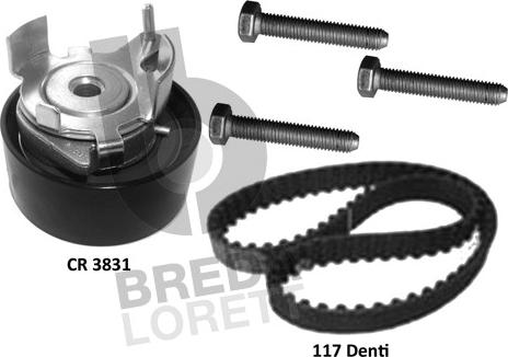 Breda Lorett KCD0724 - Комплект зубчатого ремня ГРМ autospares.lv