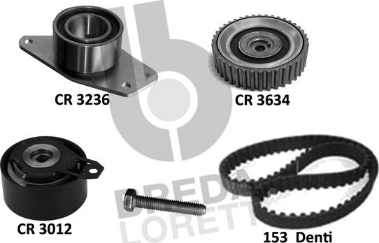 Breda Lorett KCD0773 - Комплект зубчатого ремня ГРМ autospares.lv