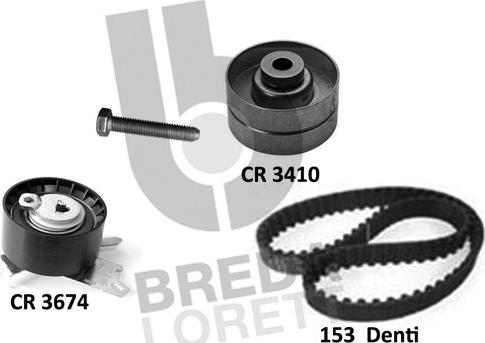 Breda Lorett KCD0772 - Комплект зубчатого ремня ГРМ autospares.lv