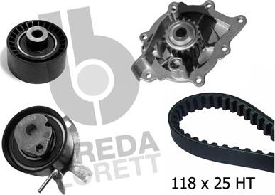 Breda Lorett KPA0331A - Водяной насос + комплект зубчатого ремня ГРМ autospares.lv