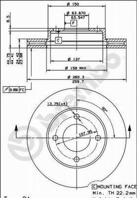 Brembo 09.4866.30 - Тормозной диск autospares.lv