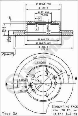 Brembo 09.5634.10 - Тормозной диск autospares.lv