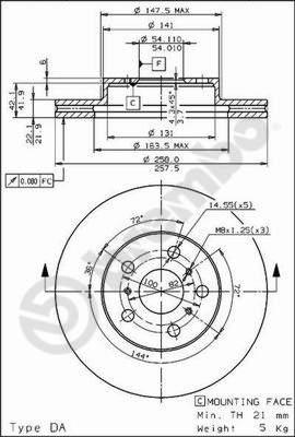 Brembo 09.5676.10 - Тормозной диск autospares.lv