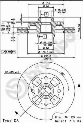 Brembo 09.6906.10 - Тормозной диск autospares.lv