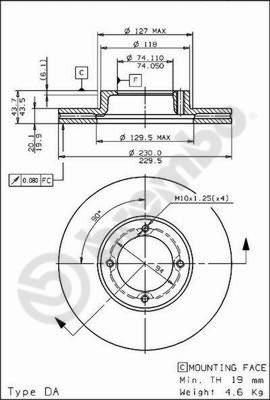 Brembo 09.6709.10 - Тормозной диск autospares.lv