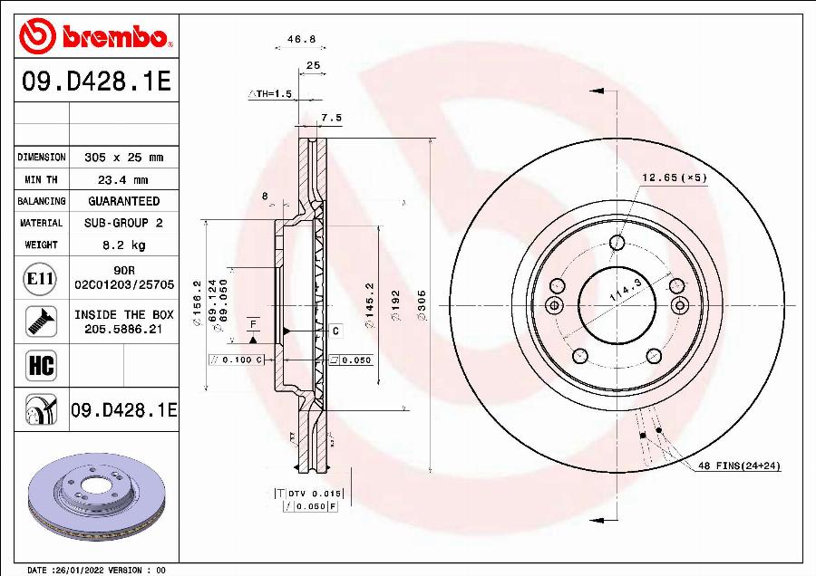 Brembo KT 08 028 - Дисковый тормозной механизм, комплект autospares.lv