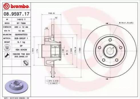 Alpha Brakes HTT-RE-027 - Тормозной диск autospares.lv