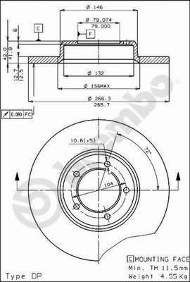 Ferodo DDF747 - Тормозной диск autospares.lv